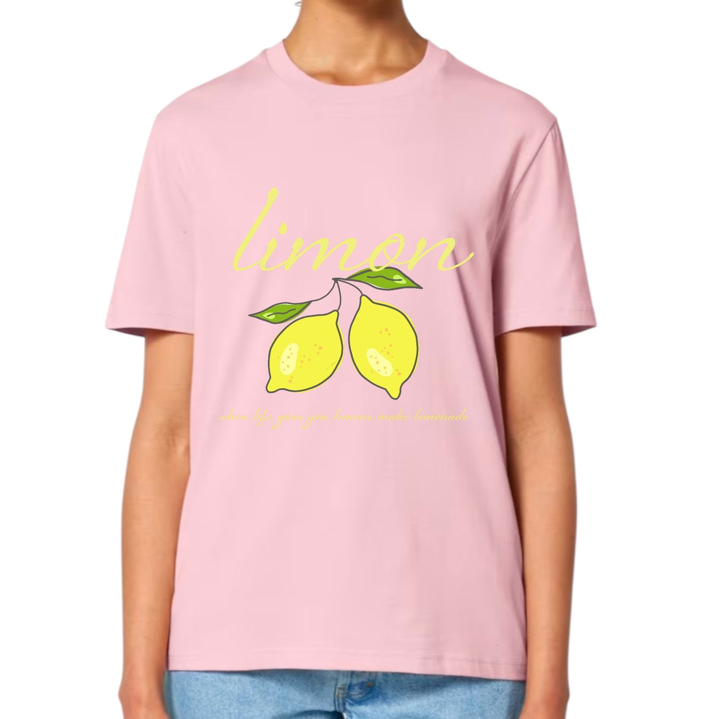 Limon Organic Cotton T Shirt - Pale Pink