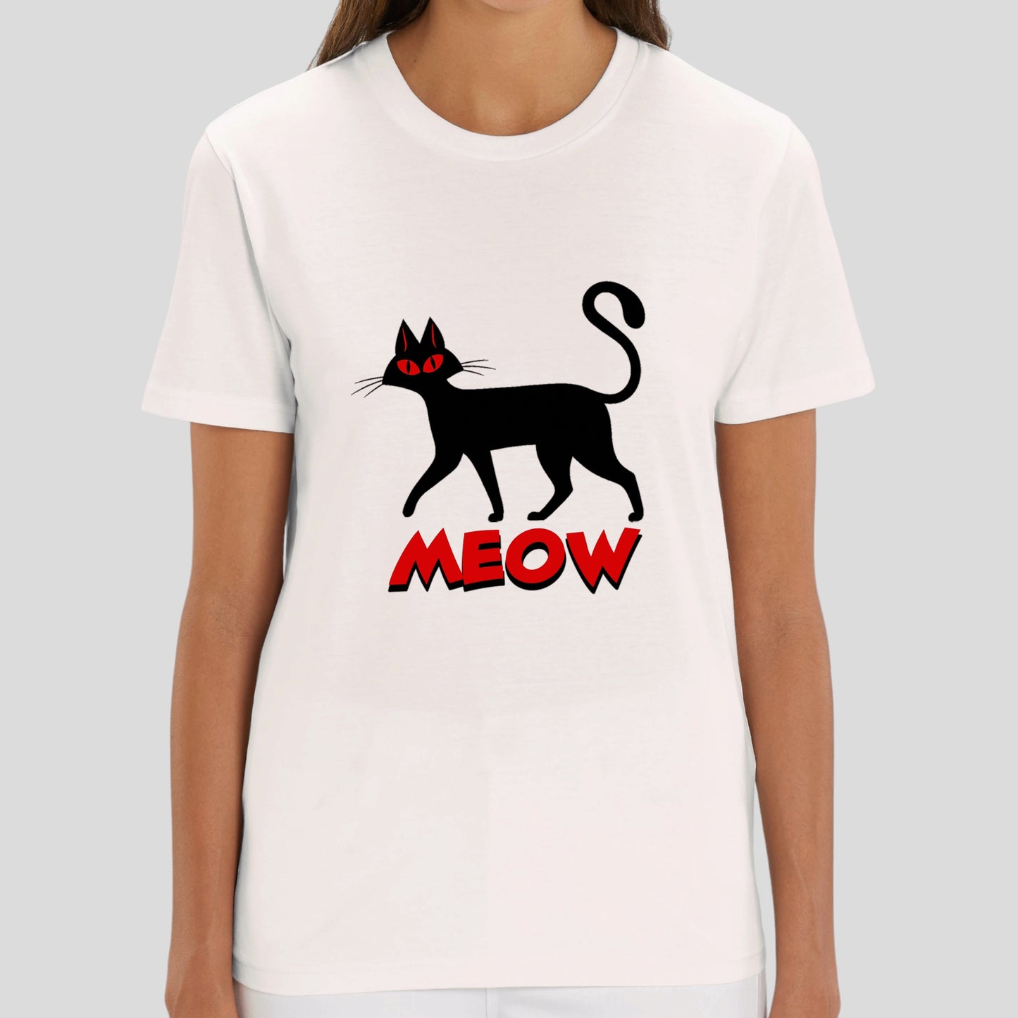 Meow Organic Cotton Tee - White