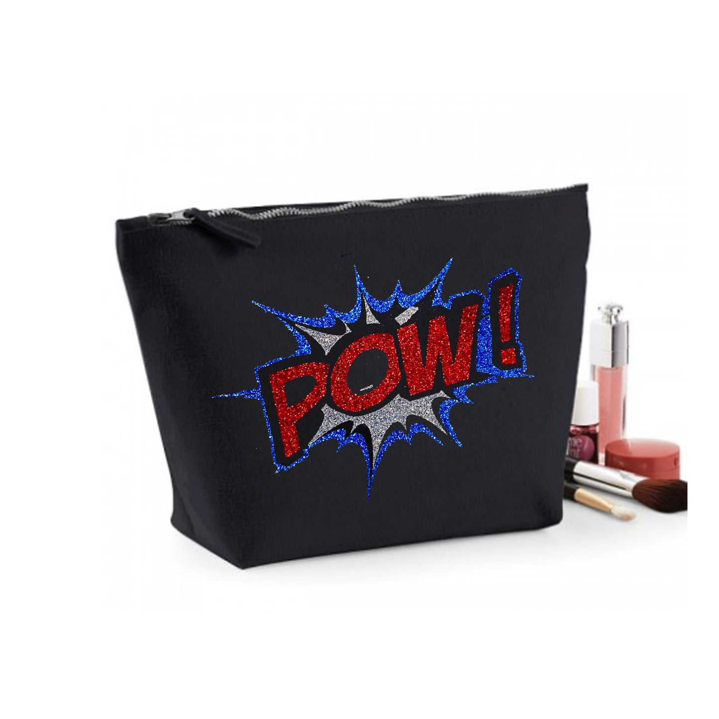 Glitter POW Organic Cotton Cosmetic Bag