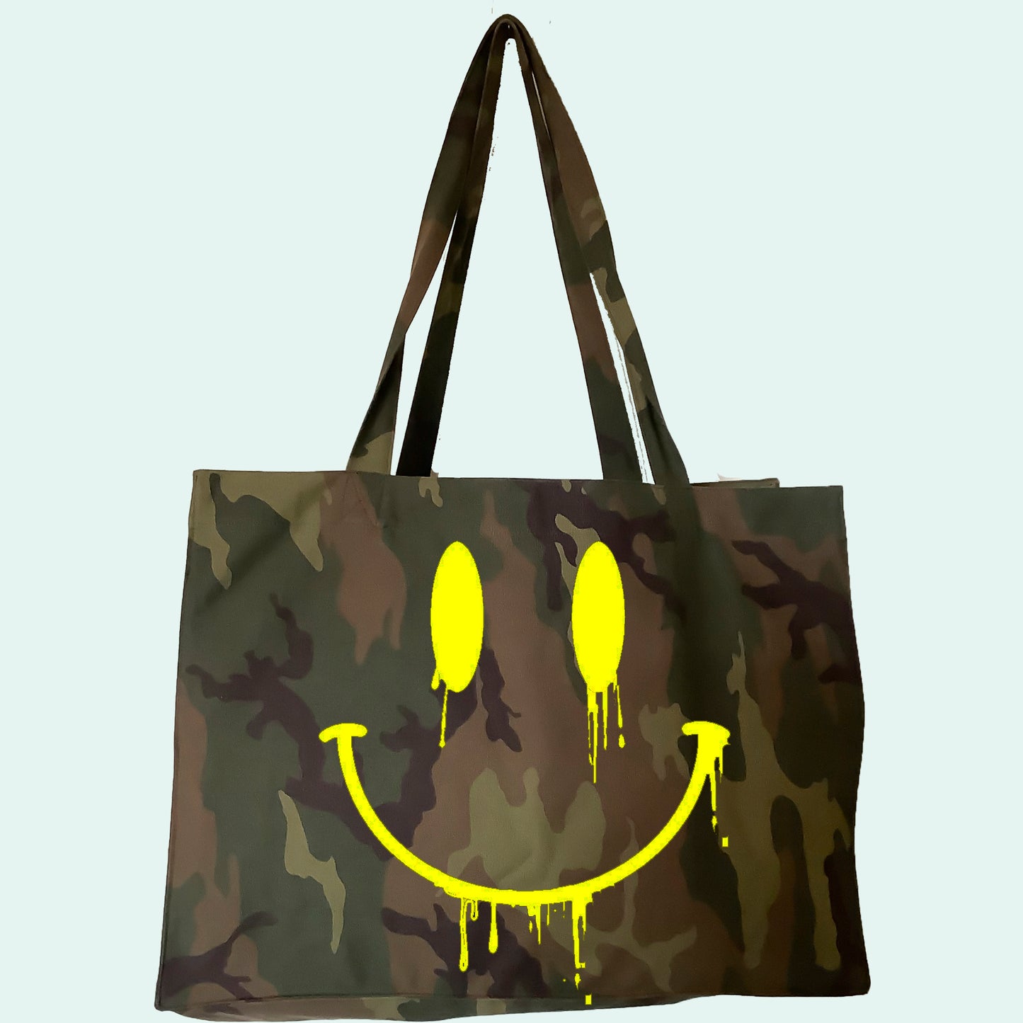 Drip Smile Face Large Bag - Black or Camouflage