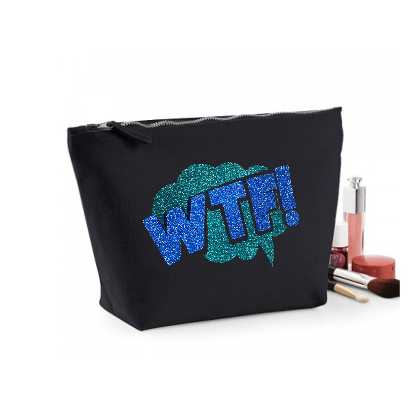 Glitter WTF Organic Cotton Cosmetic Bag