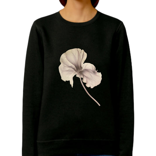 Transparent Flower Sweatshirt - Black