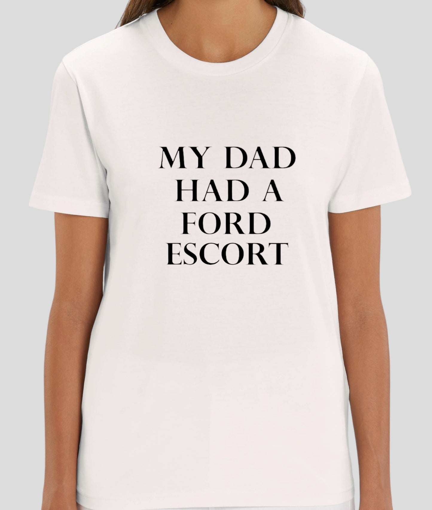 My Dad Drove Custom Print Organic Cotton Tee - White