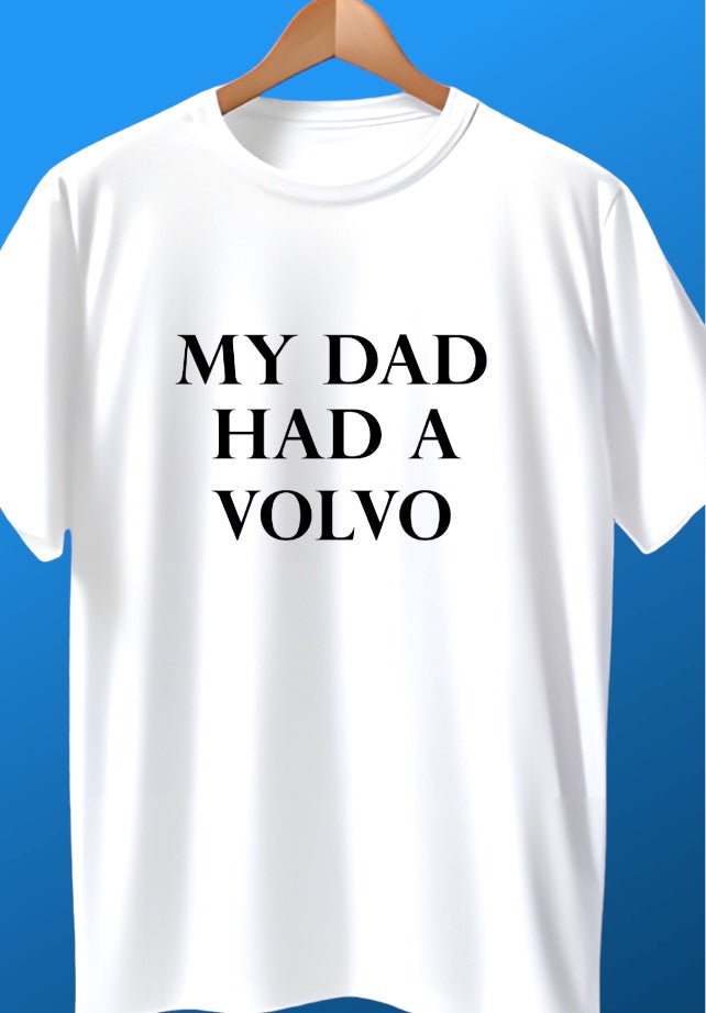 My Dad Drove Custom Print Organic Cotton Tee - White