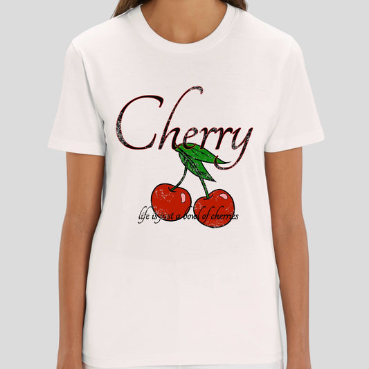 Cherry Organic Cotton Tee - Black