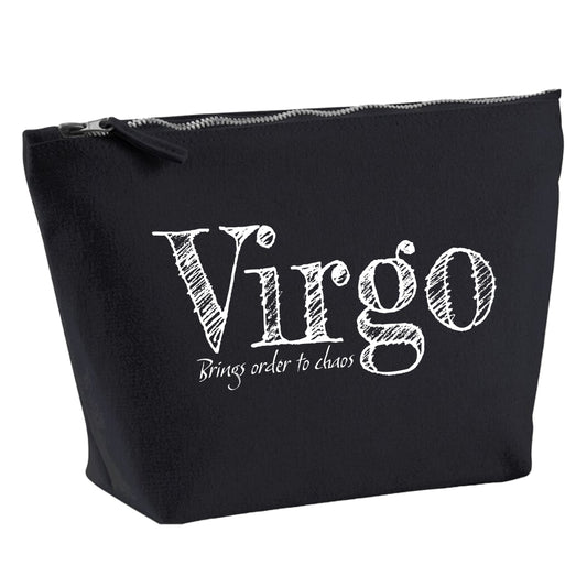 Virgo Organic Cotton Cosmetic Bag - Black