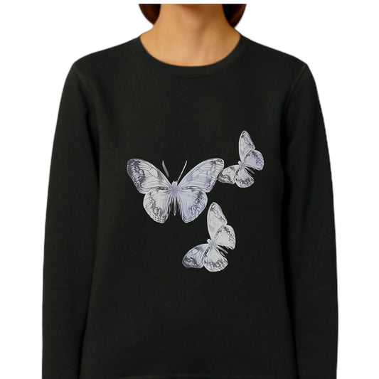 X Ray Butterfly Sweatshirt- Black