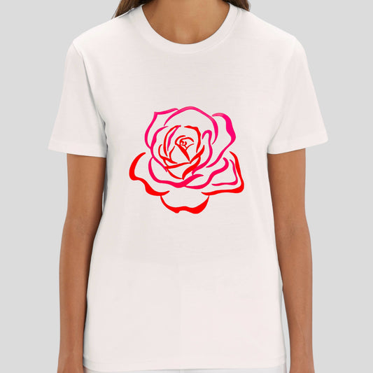 Velvet Rose Organic Cotton Tee - White