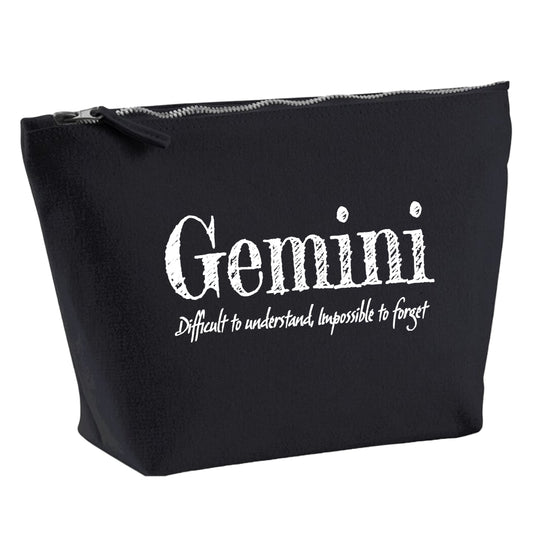 Gemini Organic Cotton Cosmetic Bag - Black