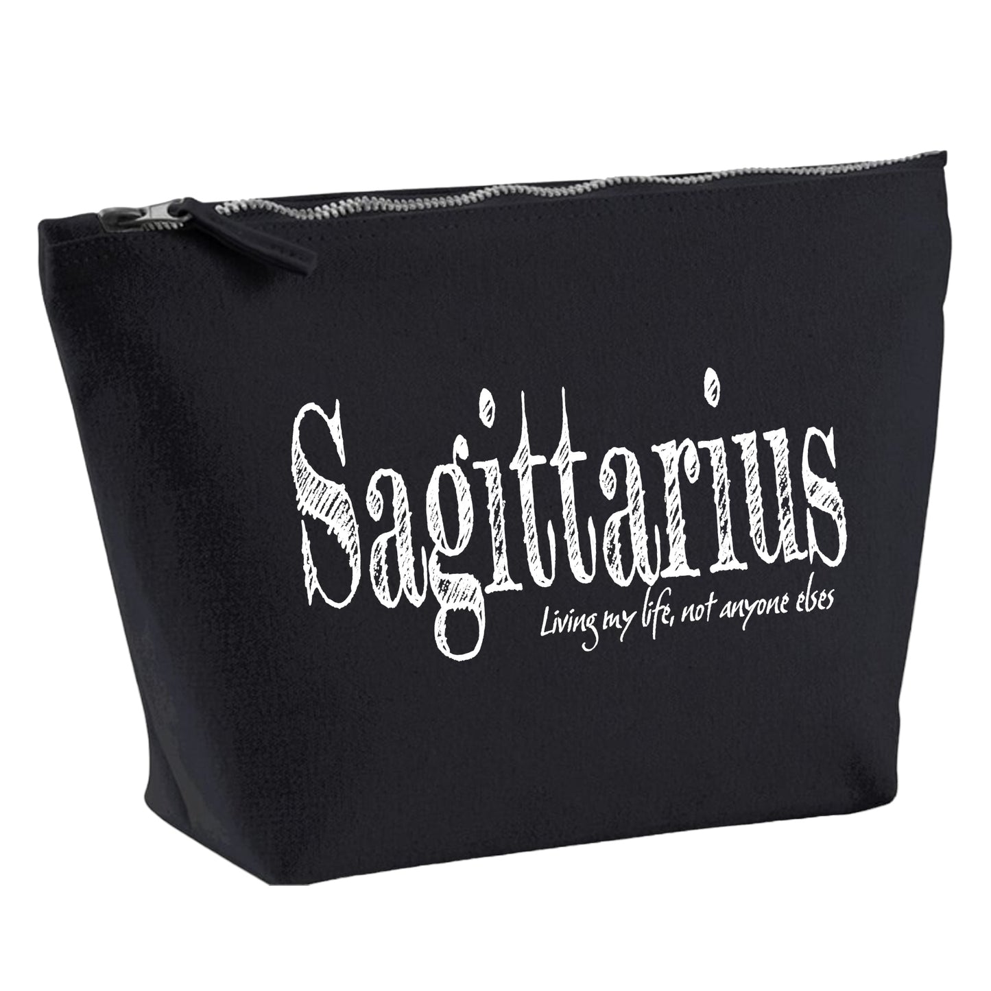 Sagittarius Organic Cotton Cosmetic Bag - Black