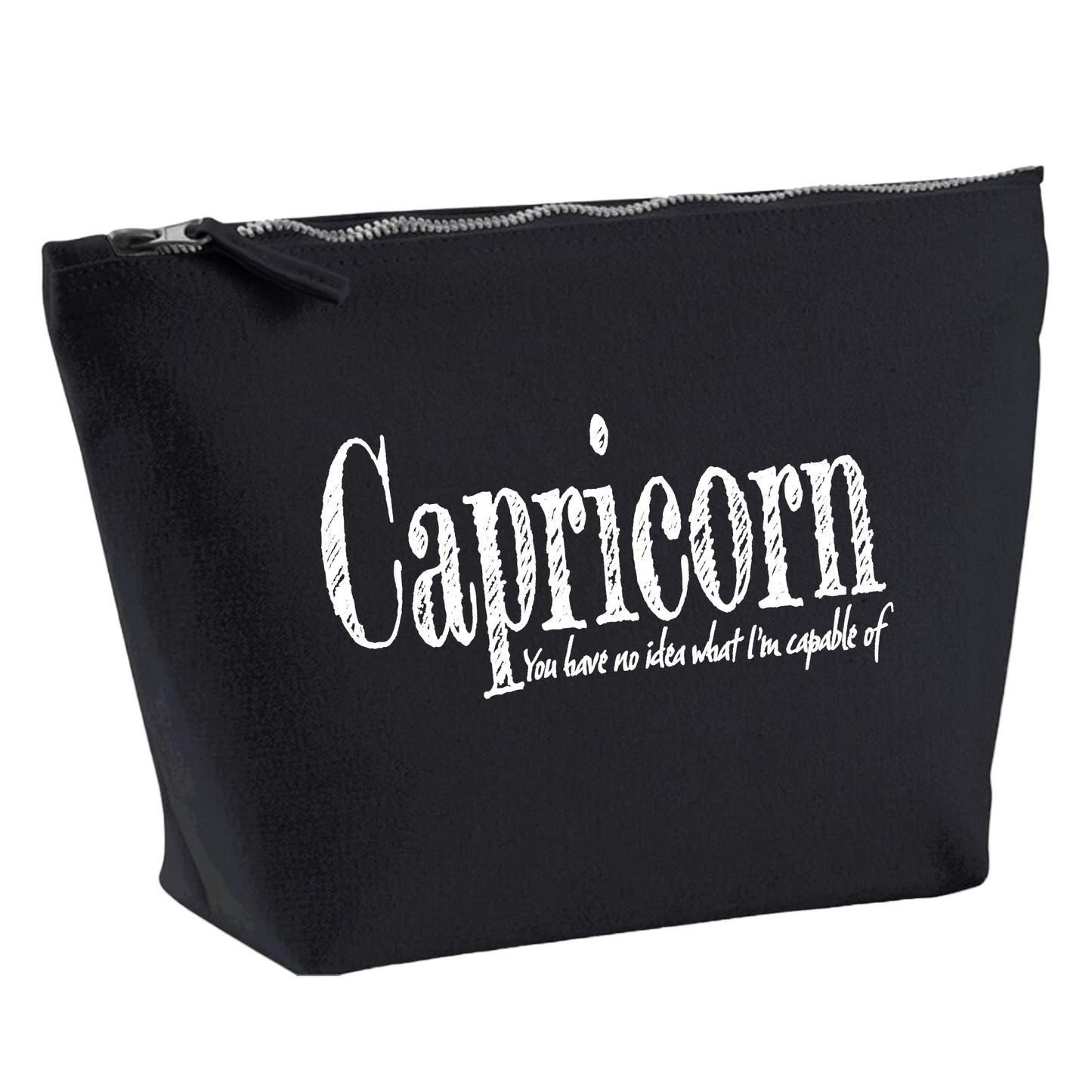 Capricorn Organic Cotton Cosmetic Bag - Black