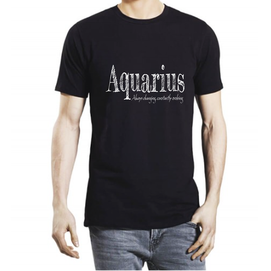 Aquarius Organic Cotton Unisex Tee - Black