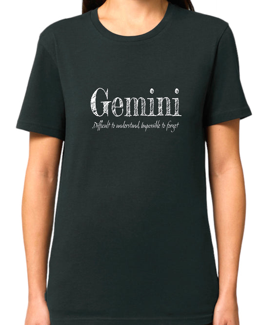 Gemini Organic Cotton Unisex Tee - Black