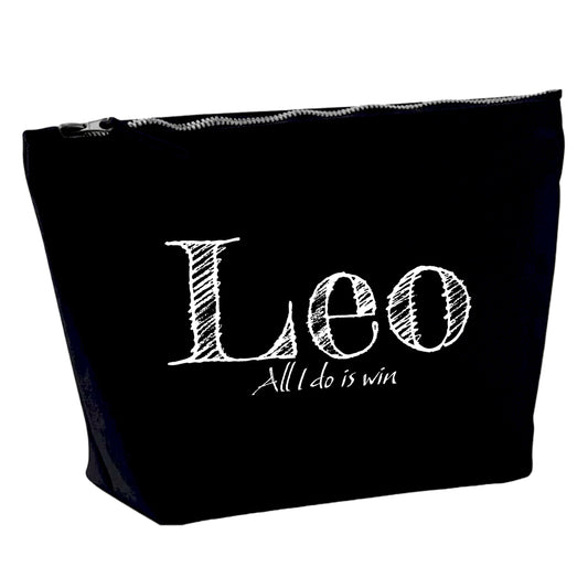 Leo Organic Cotton Cosmetic Bag - Black