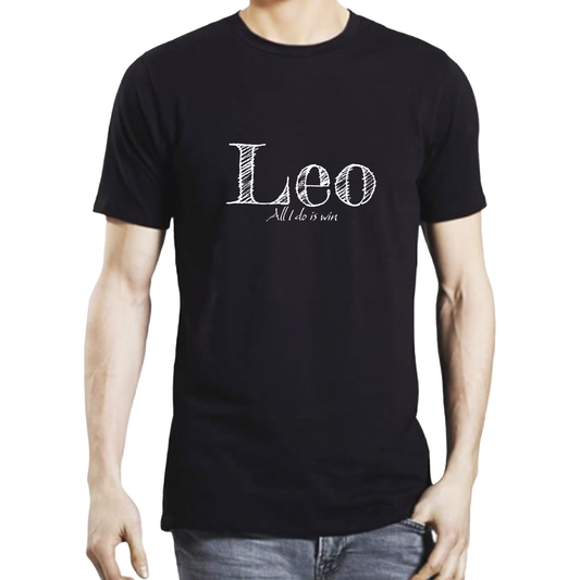 Leo Organic Cotton Unisex Tee - Black