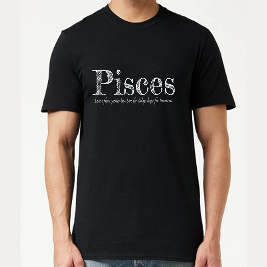 Pisces Organic Cotton Unisex Tee - Black