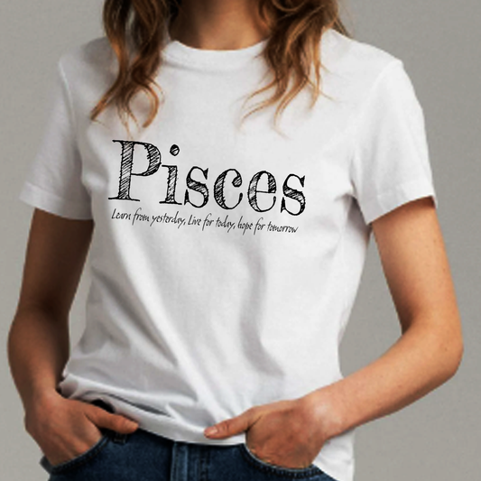 Pisces Organic Cotton Tee - White