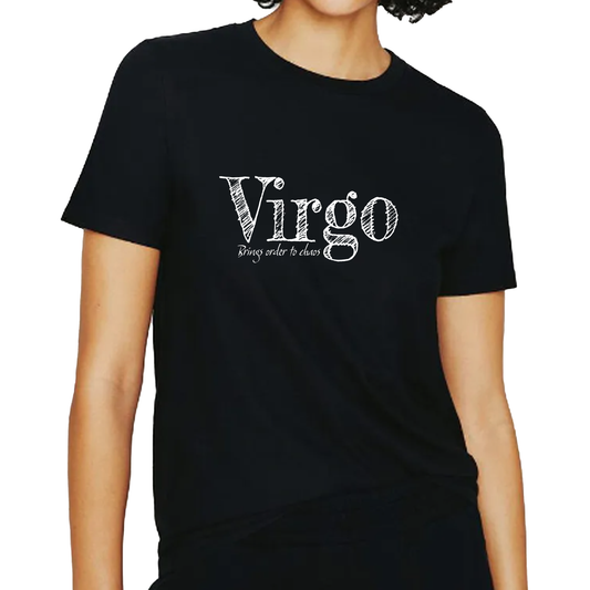 Virgo Organic Cotton Unisex Tee - Black